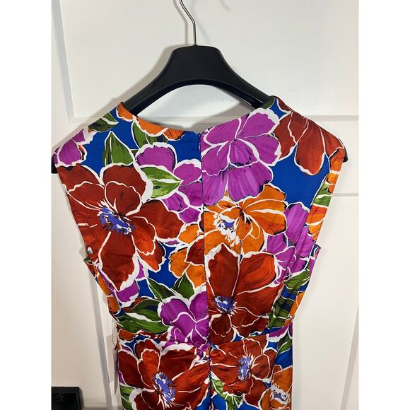 NEW! Maggy London Women's Sleeveless Midi Floral Dress V-Neck Size‎ 6 Wedding - Picture 5 of 12